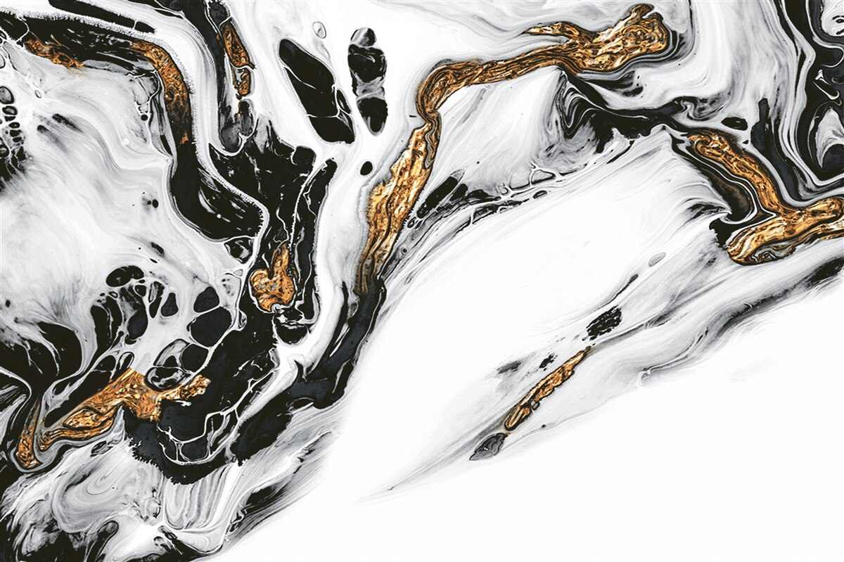 Fototapet pante acoperite cu zăpadă, cu pietre în lumină aurie