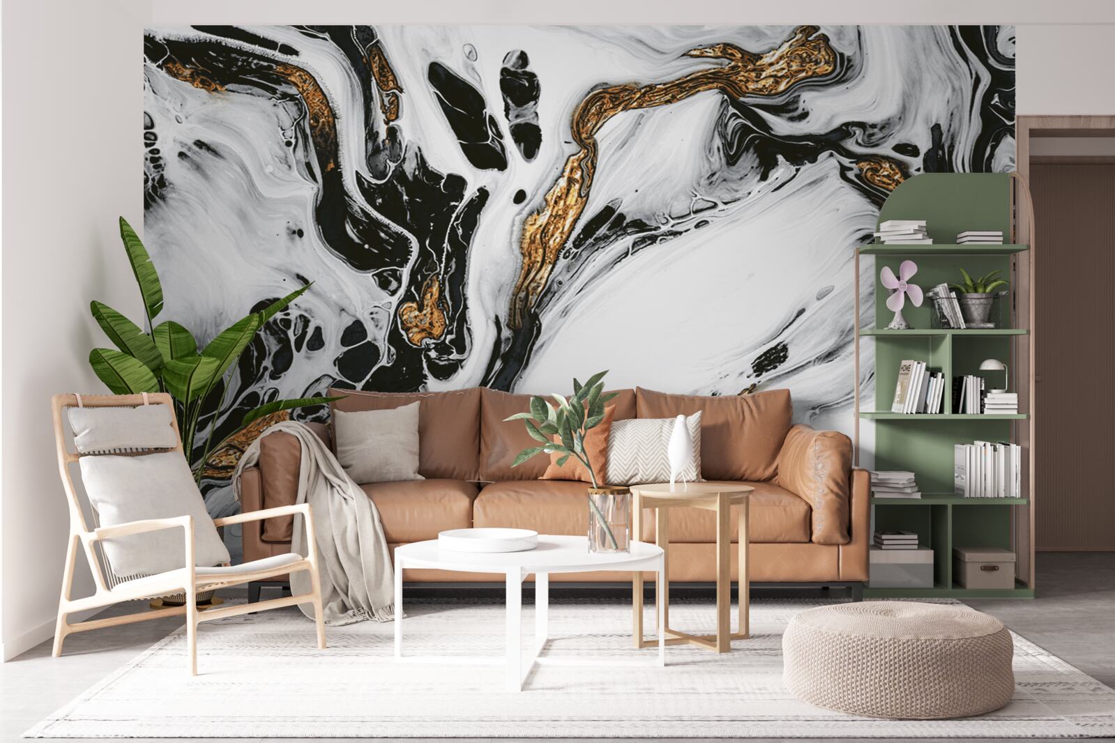 Fototapet pante acoperite cu zăpadă, cu pietre în lumină aurie