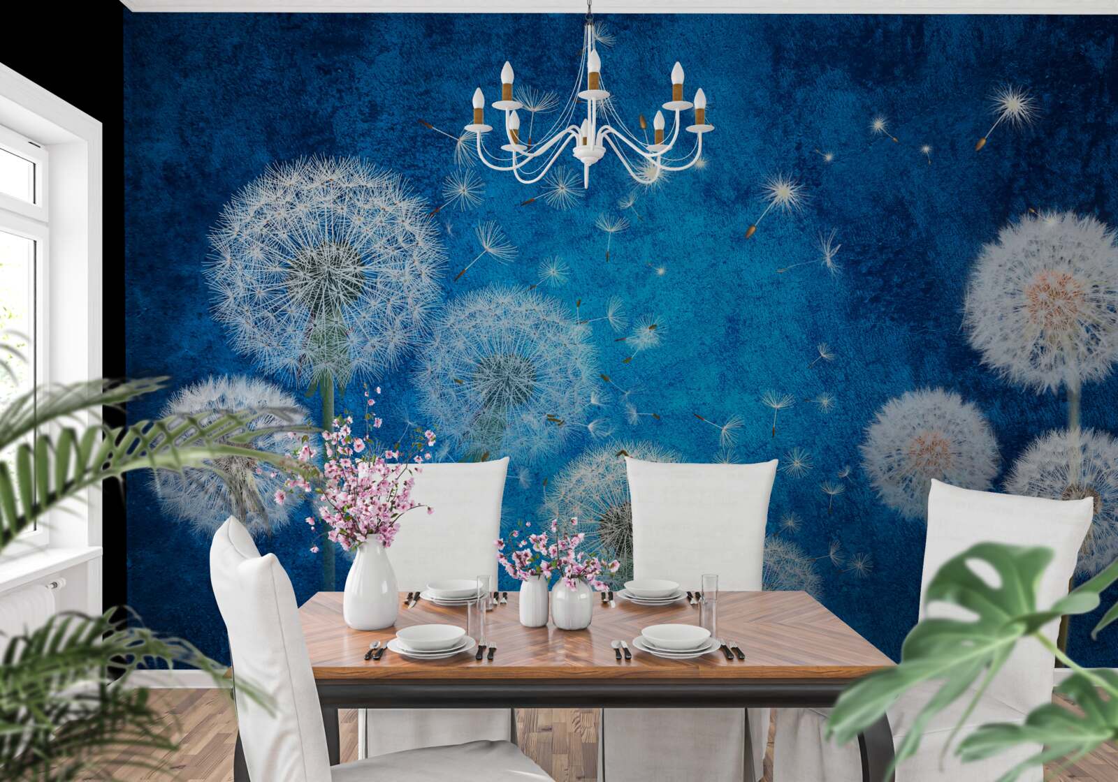 Fototapet cerul înstelat este presărat cu păpădii