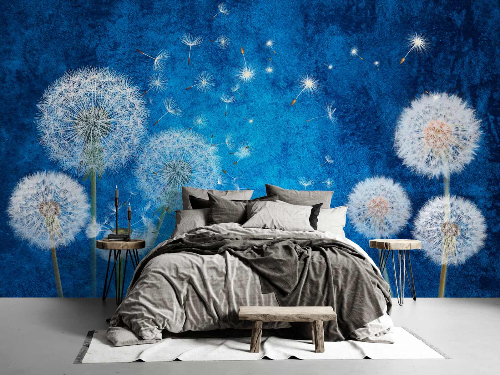 Fototapet cerul înstelat este presărat cu păpădii