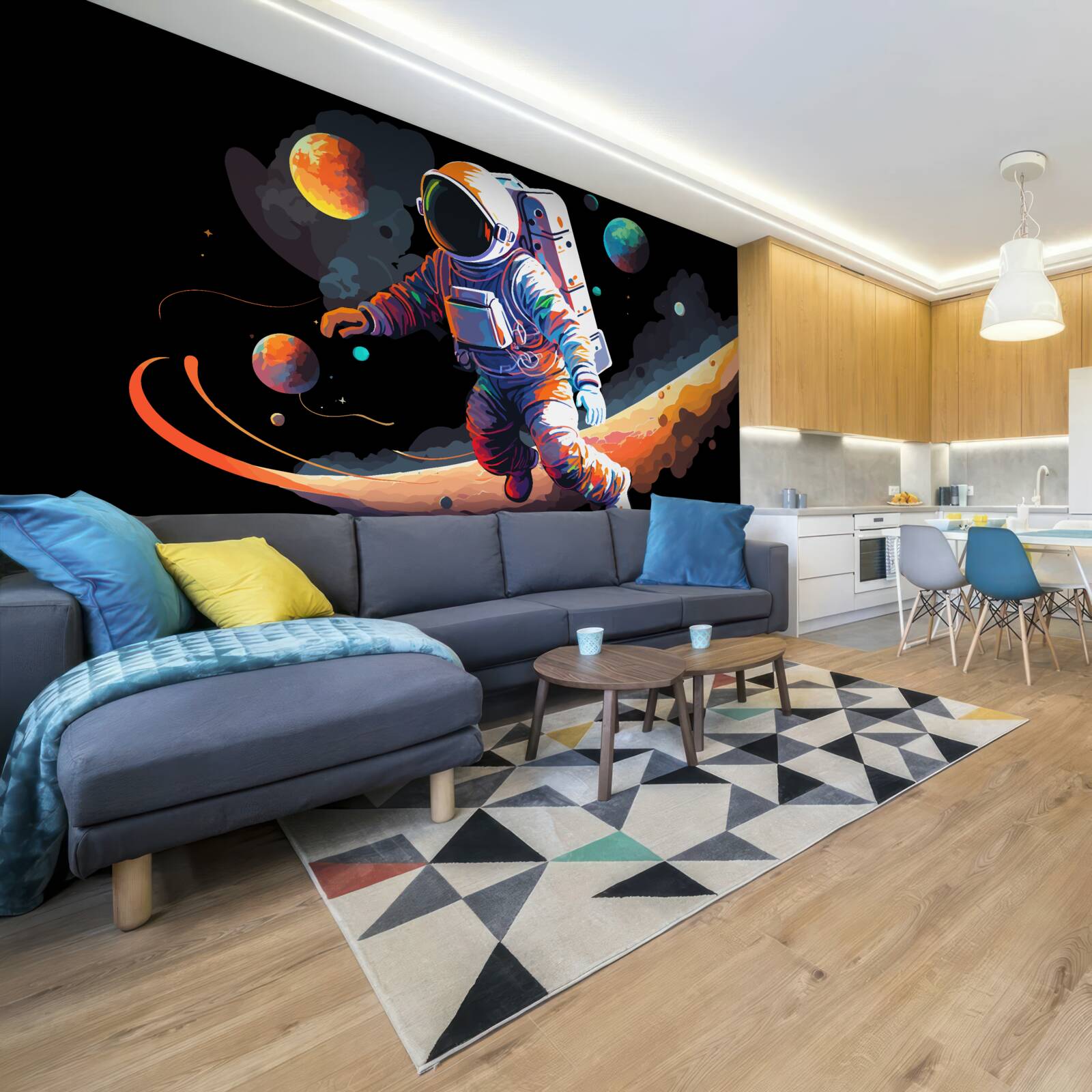 Fototapet astronaut în univers