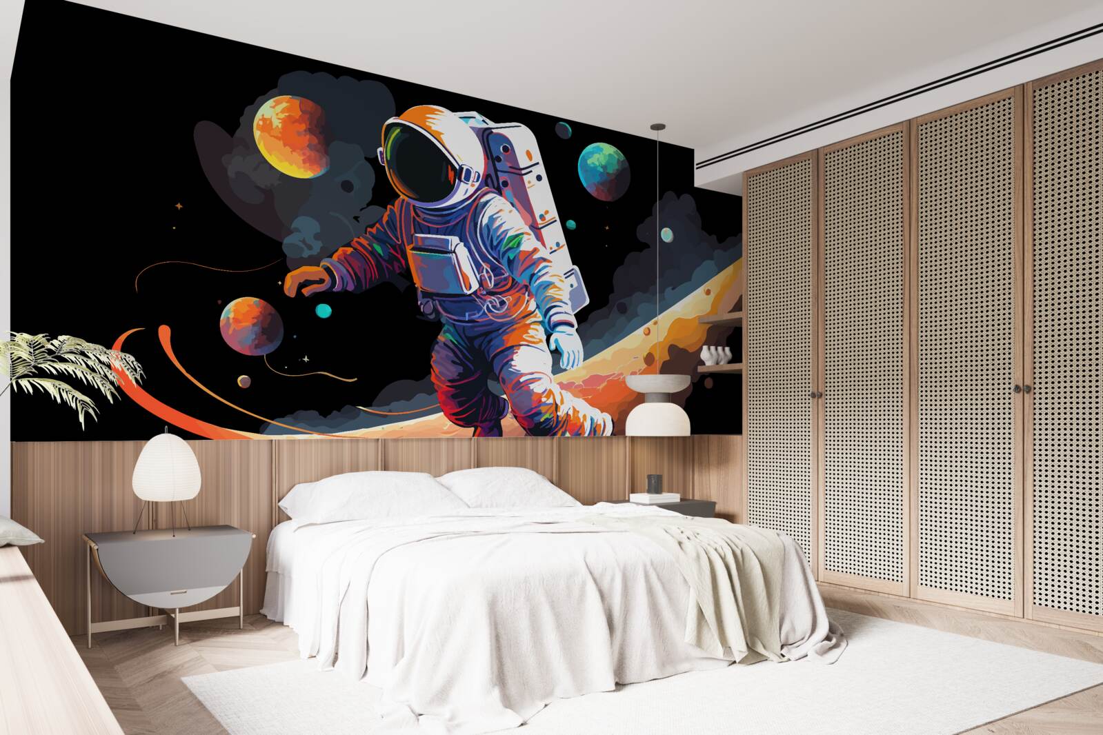 Fototapet astronaut în univers