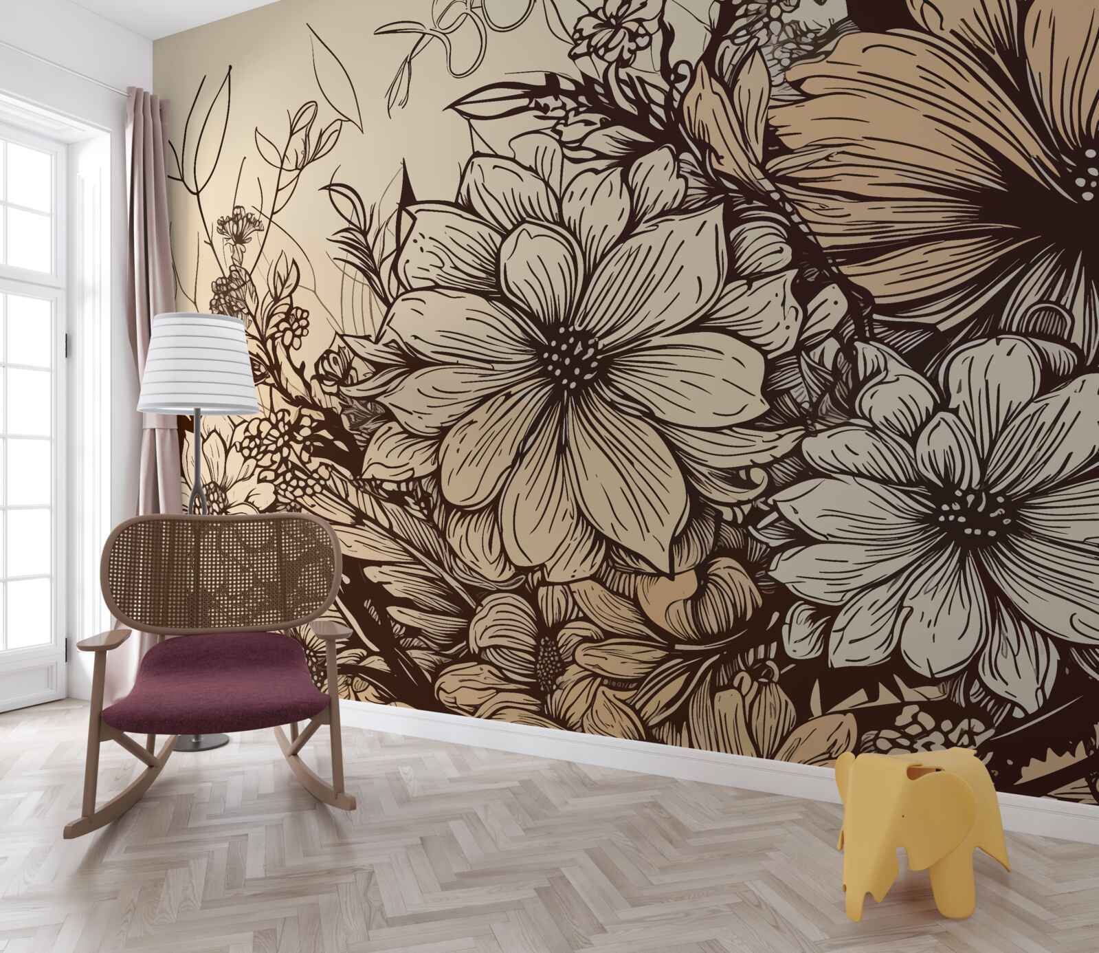 Fototapet flori tropicale pline de culoare