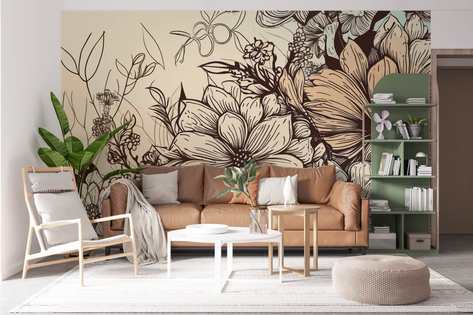 Fototapet flori tropicale pline de culoare