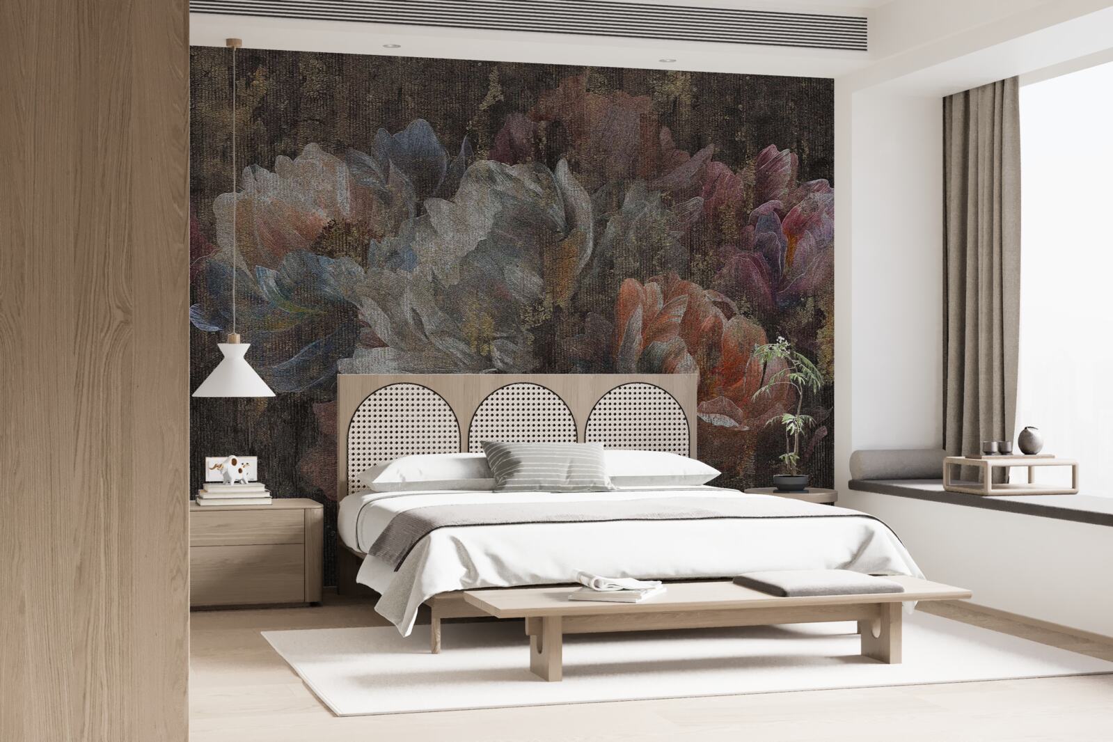 Fototapet flori de toamnă în ploaia torențială