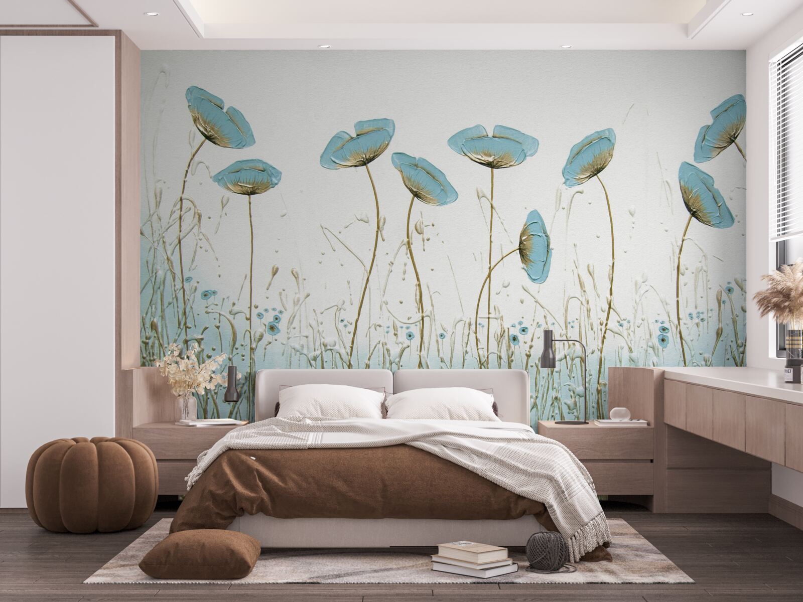 Fototapet maci albaștri subțiri