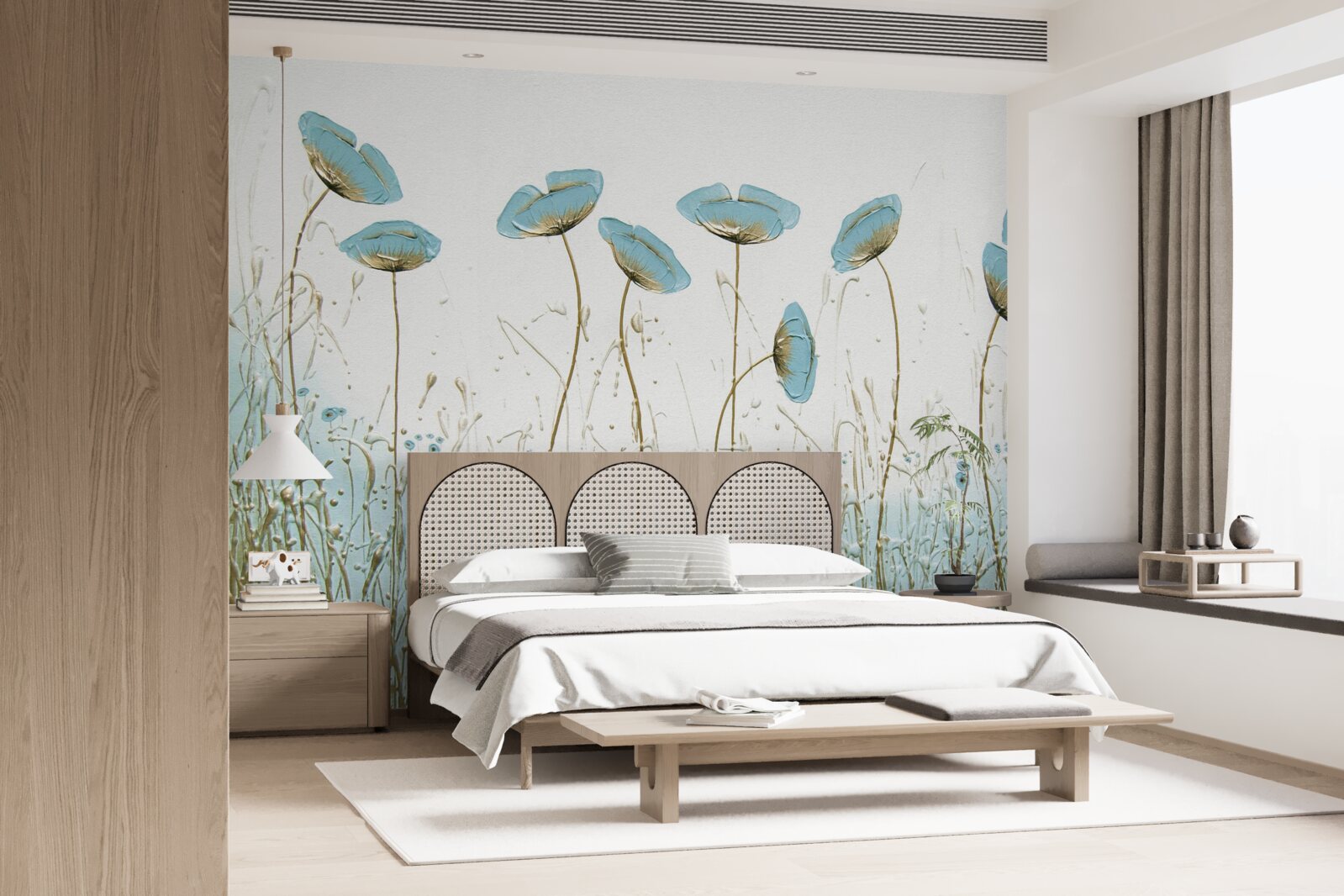 Fototapet maci albaștri subțiri