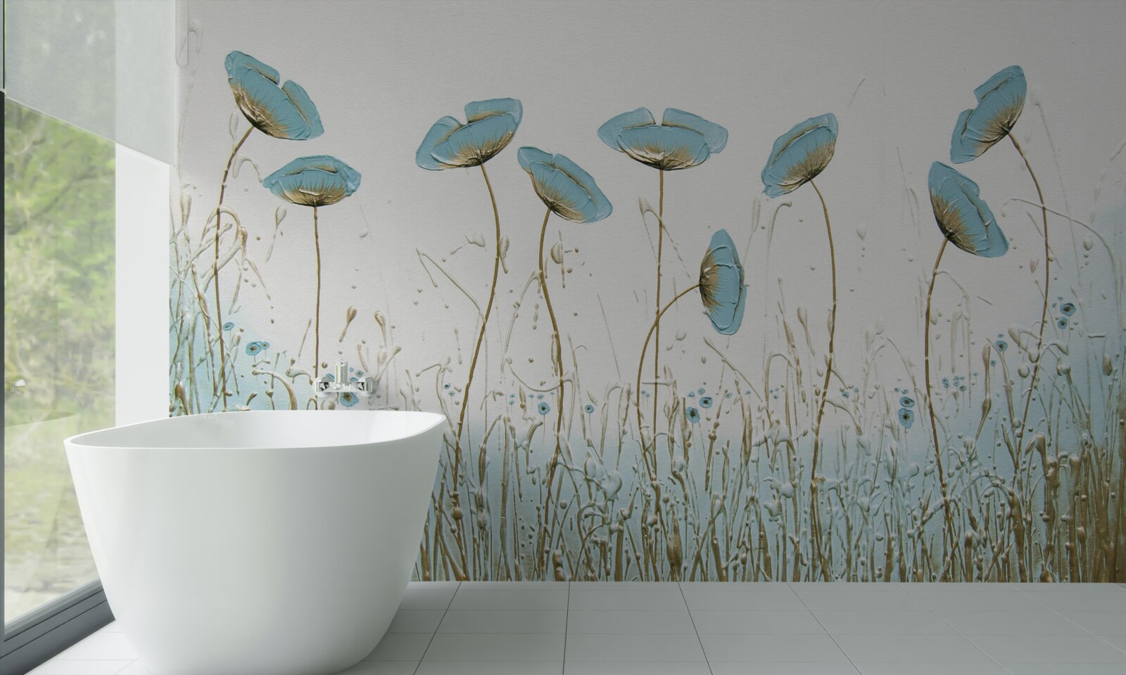 Fototapet maci albaștri subțiri