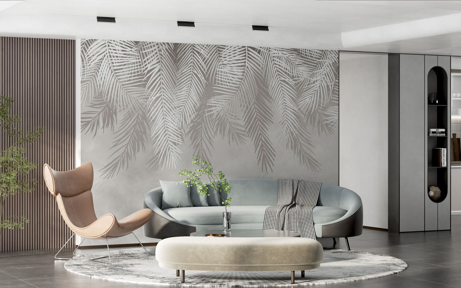 Fototapet penele atârnă pe un fundal deschis