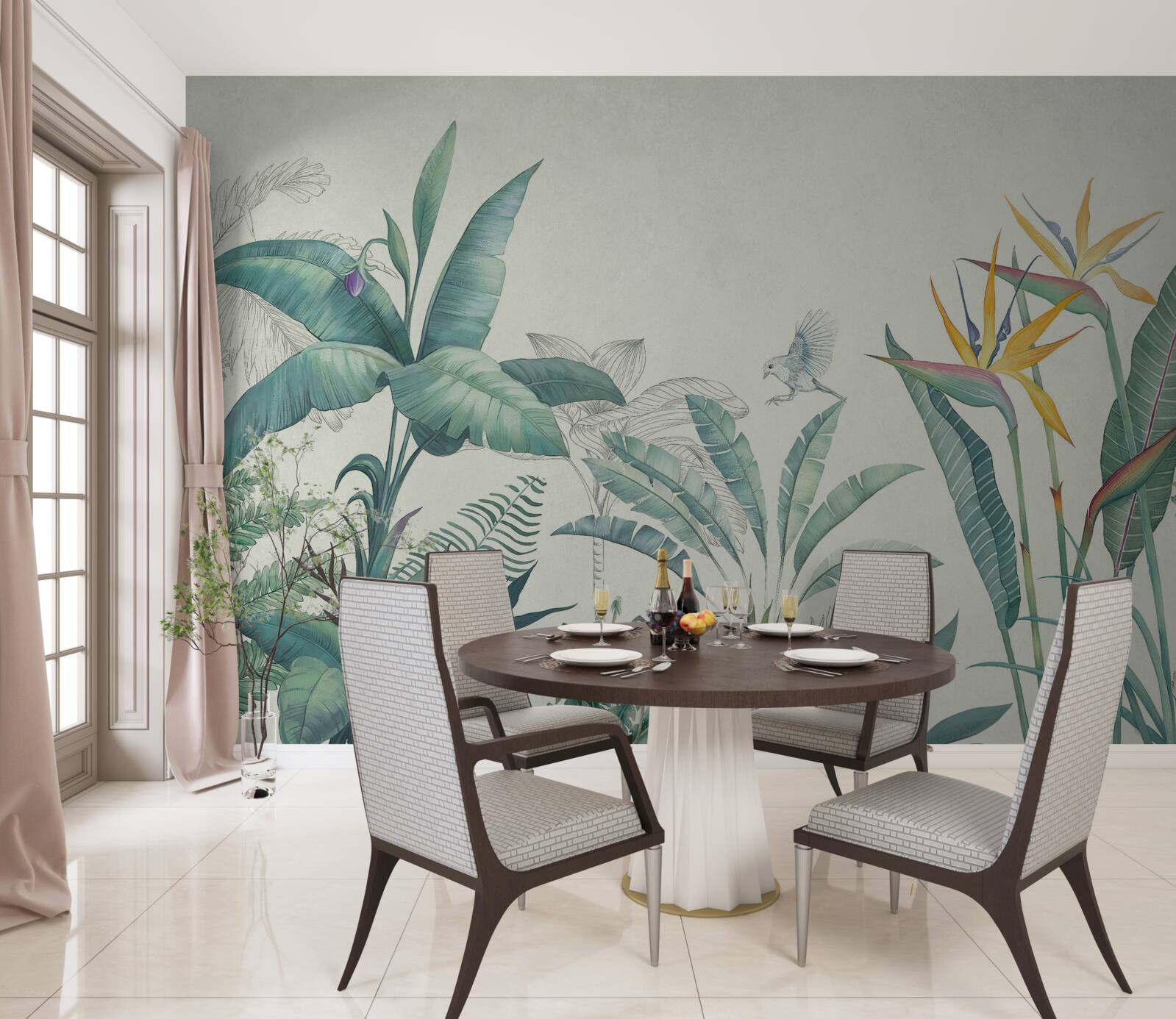 Fototapet flora junglei verzi