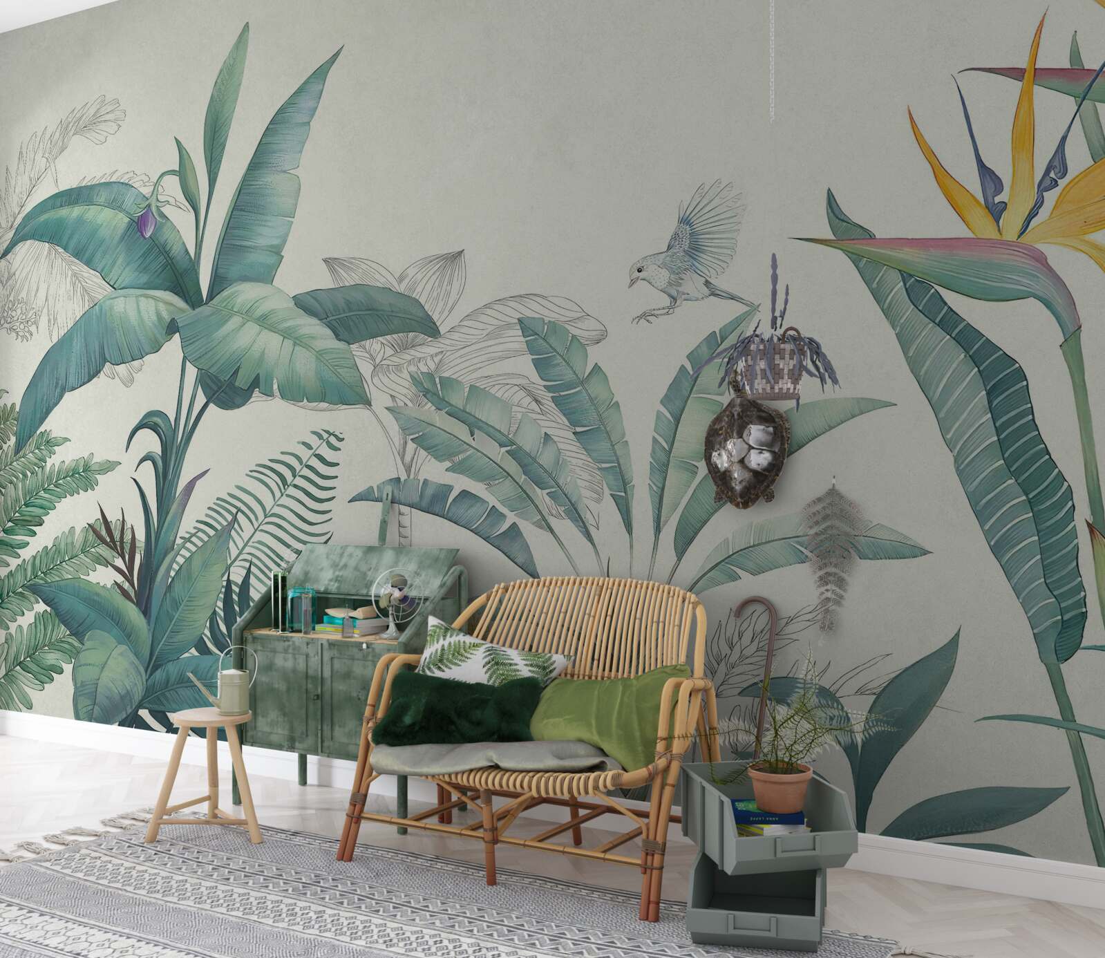 Fototapet flora junglei verzi