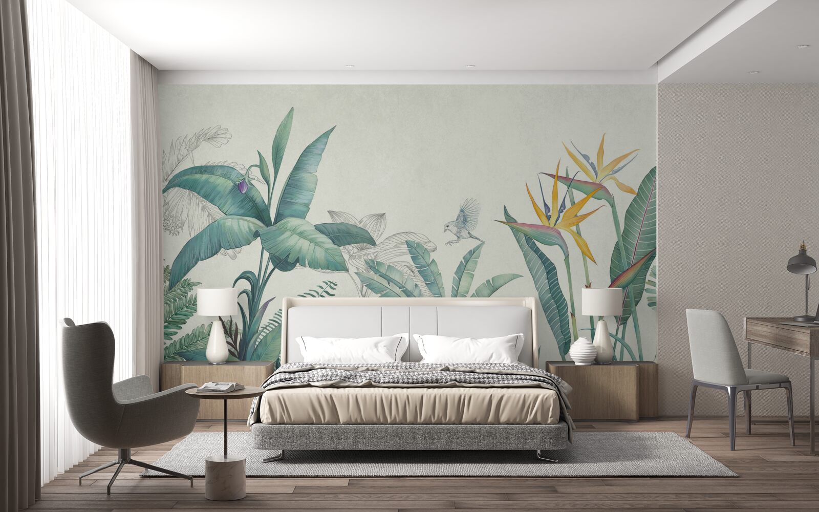 Fototapet flora junglei verzi