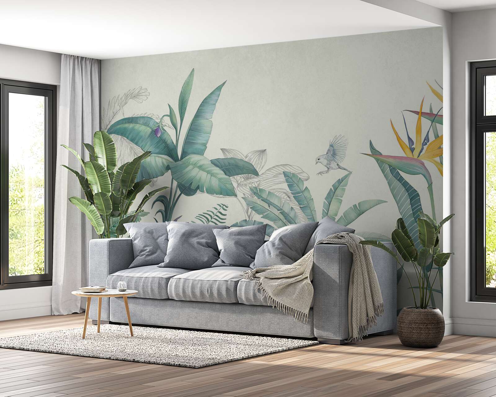 Fototapet flora junglei verzi