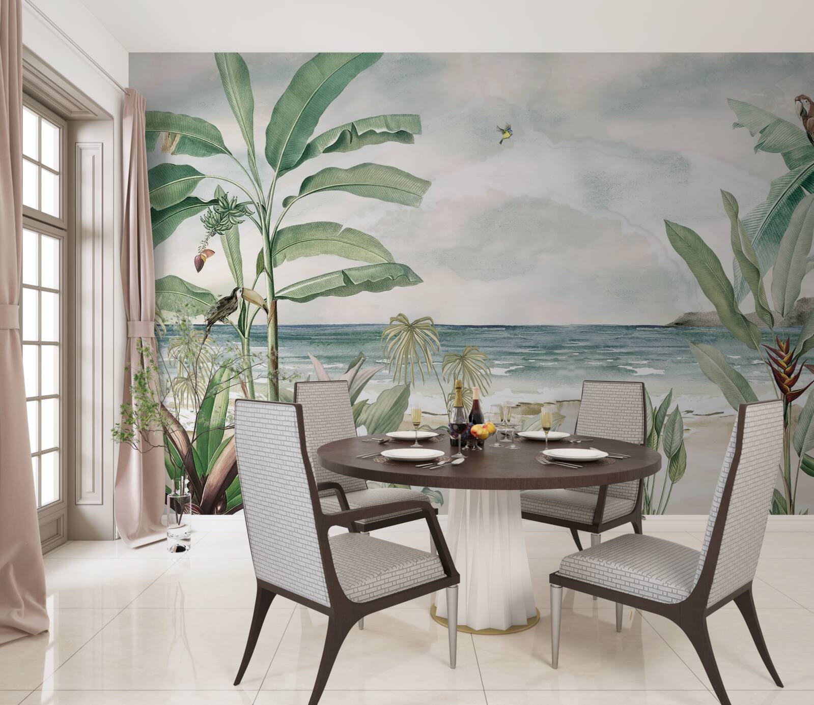 Fototapet țărmuri tropicale și valuri calme