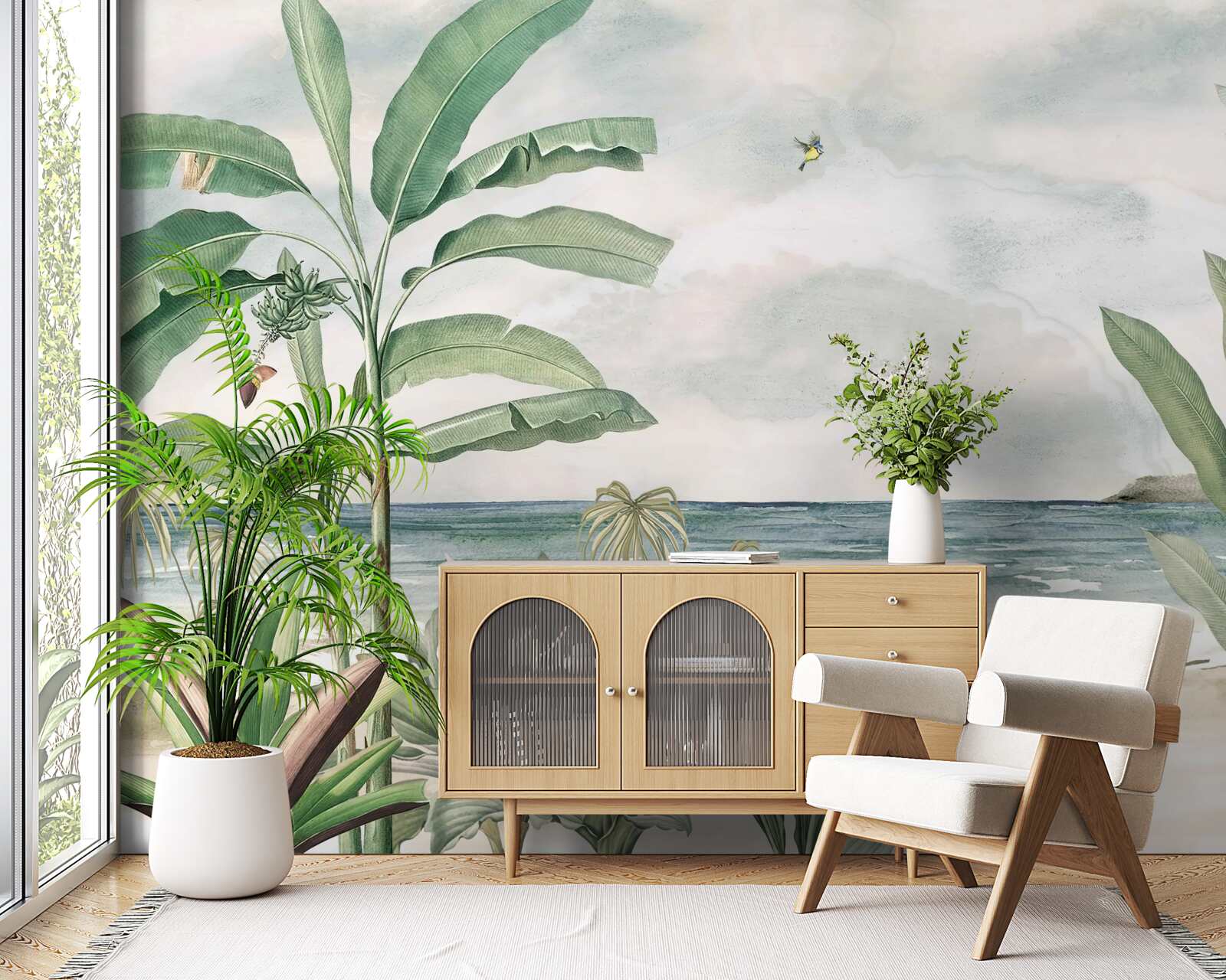 Fototapet țărmuri tropicale și valuri calme