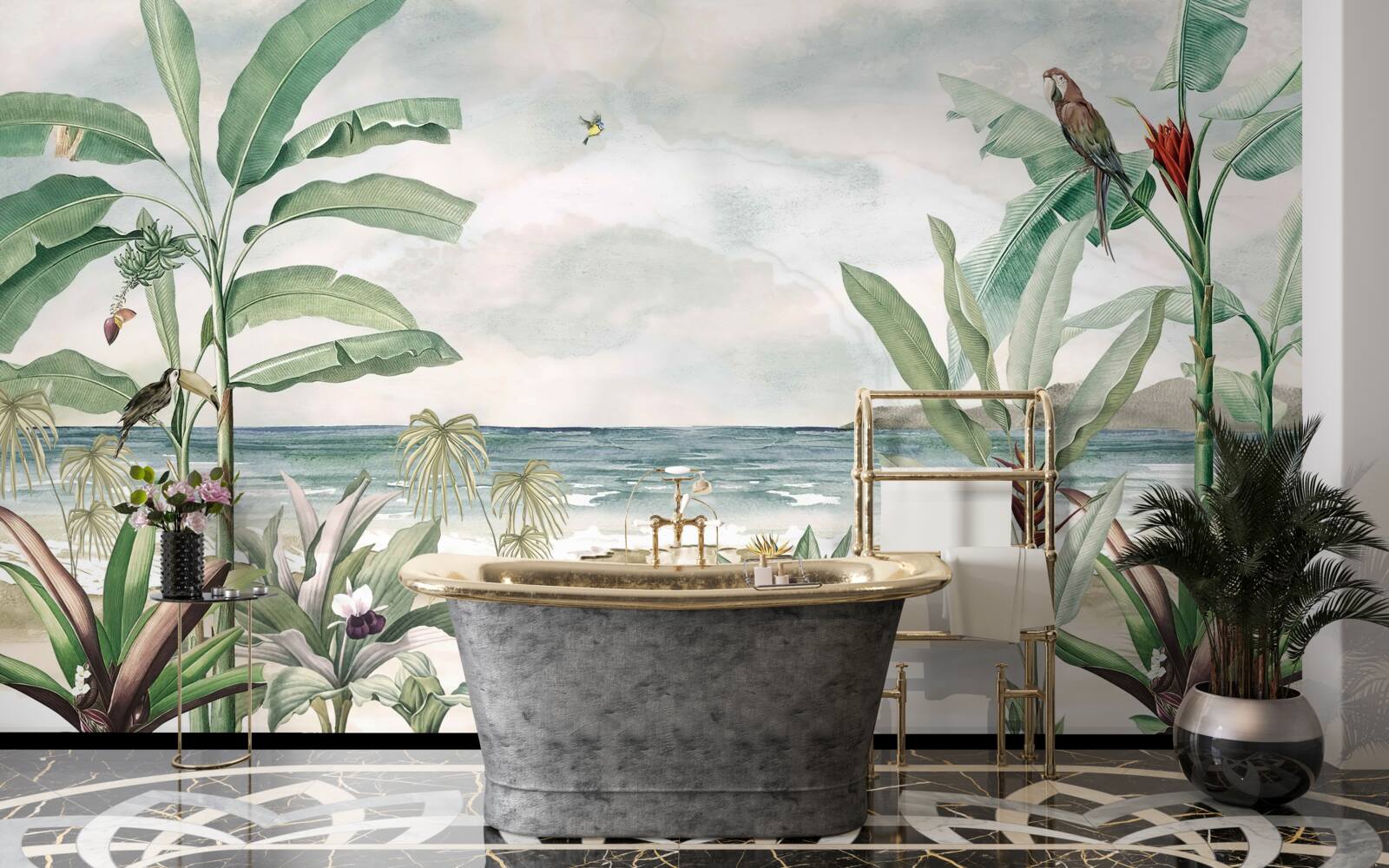 Fototapet țărmuri tropicale și valuri calme