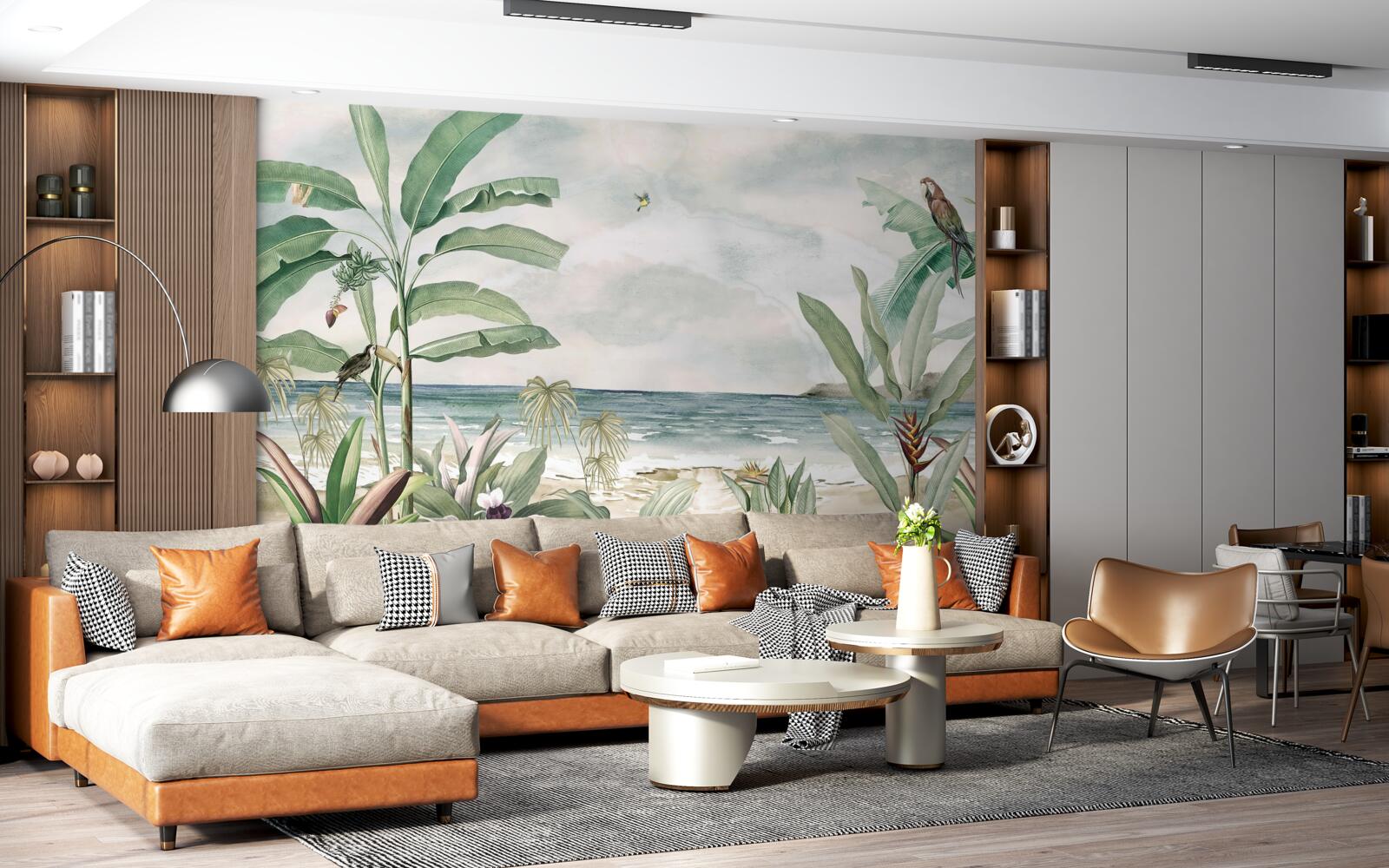 Fototapet țărmuri tropicale și valuri calme