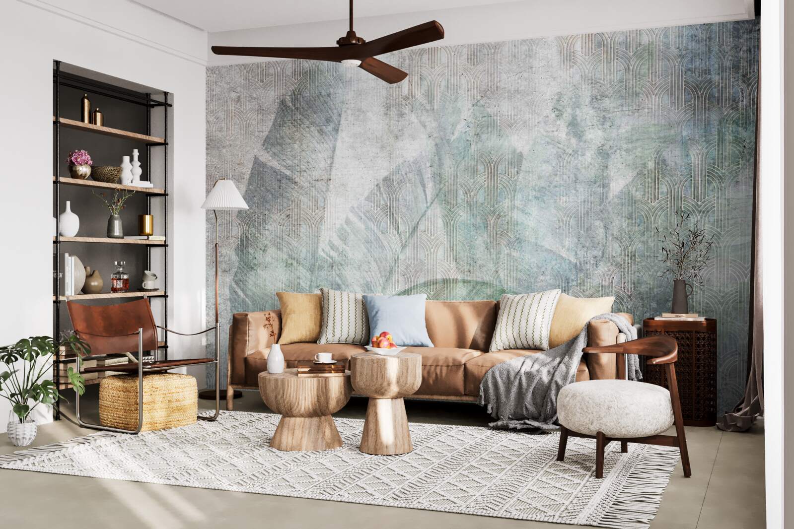 Fototapet Acuarele inspirate de plantele din junglă