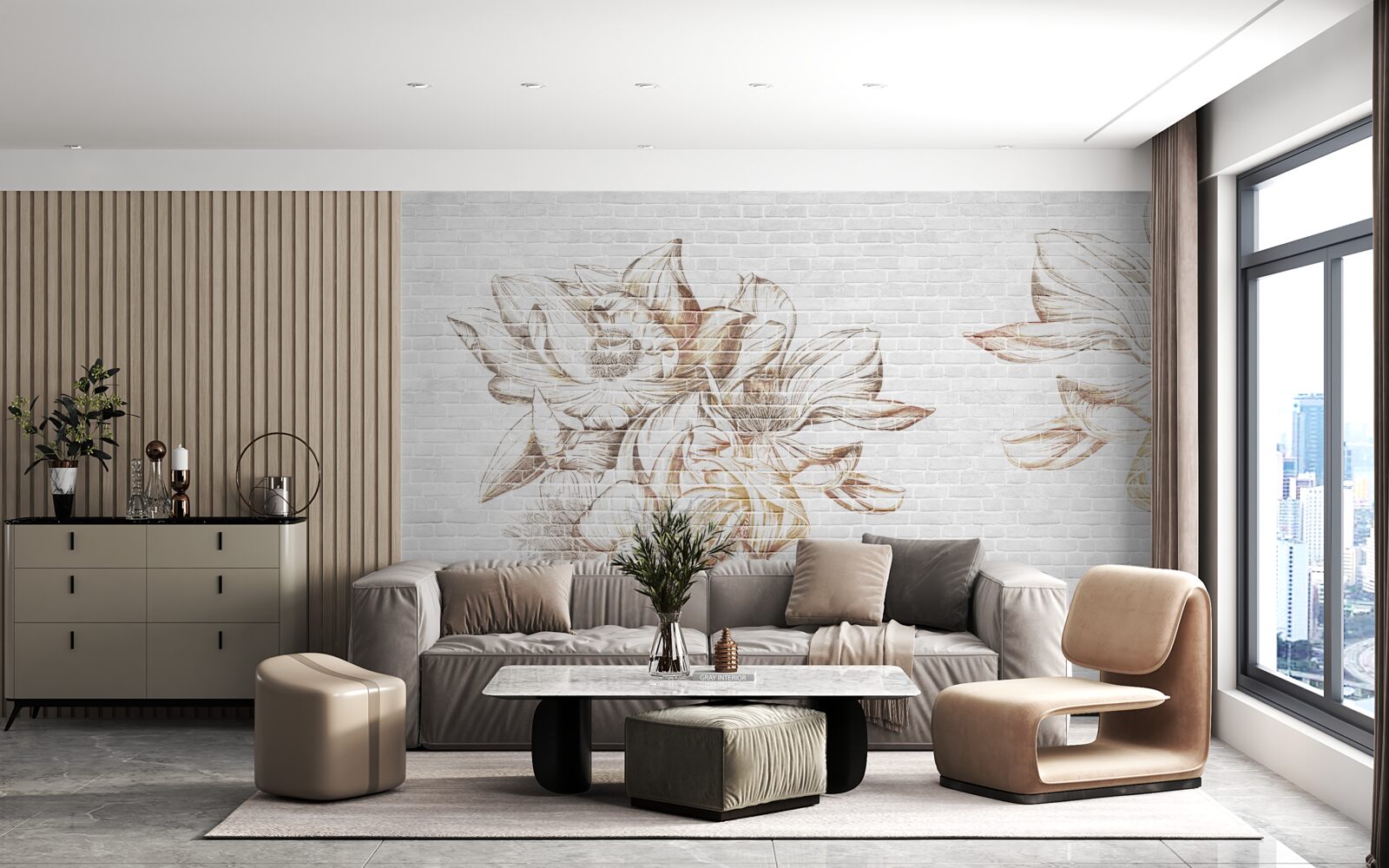 Fototapet blondă delicată filicia