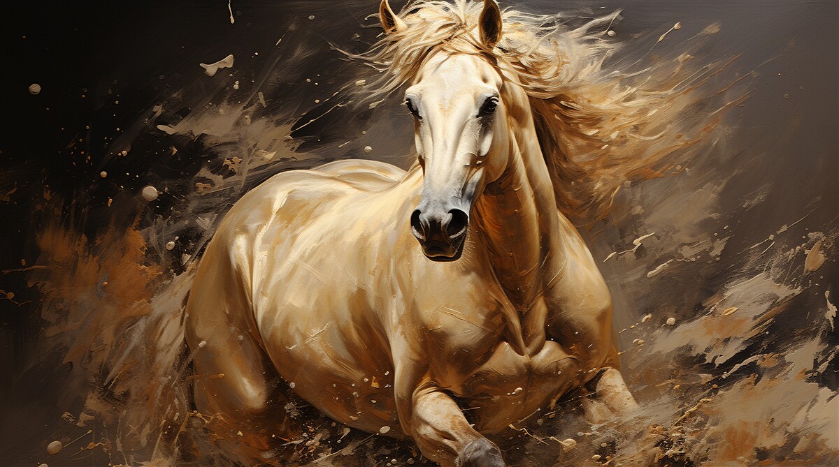 Fototapet într-o rafală de cai viteză