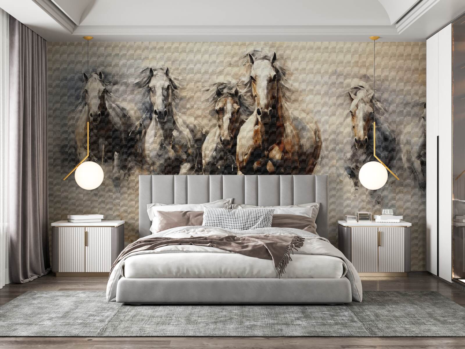 Fototapet galopează un grup de cai