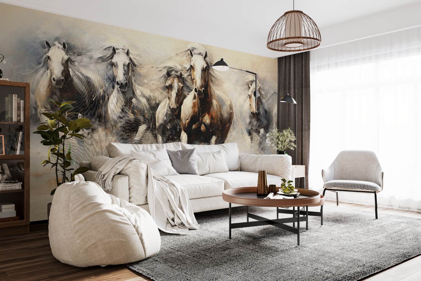 Fototapet galopează un grup de cai