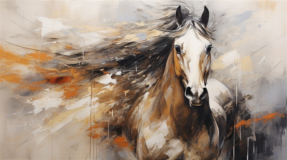 Fototapet coama magnifică maro deschis a calului