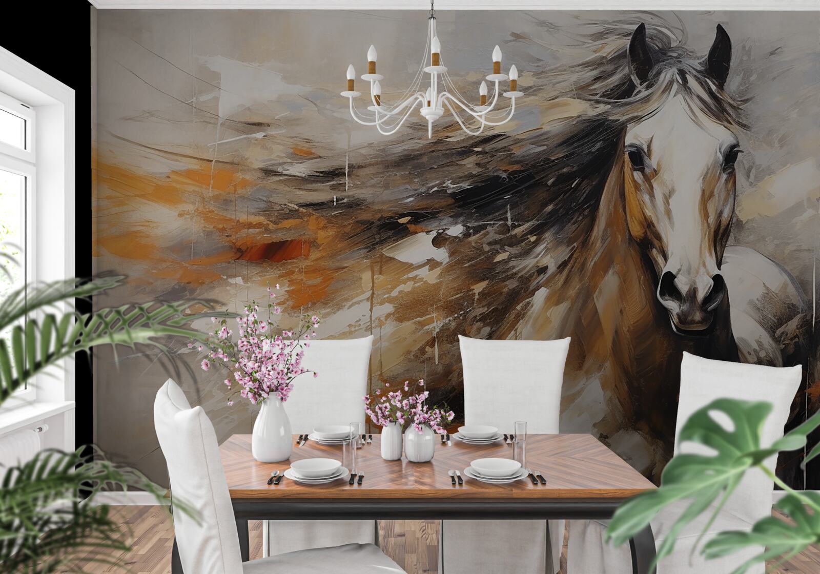 Fototapet coama magnifică maro deschis a calului