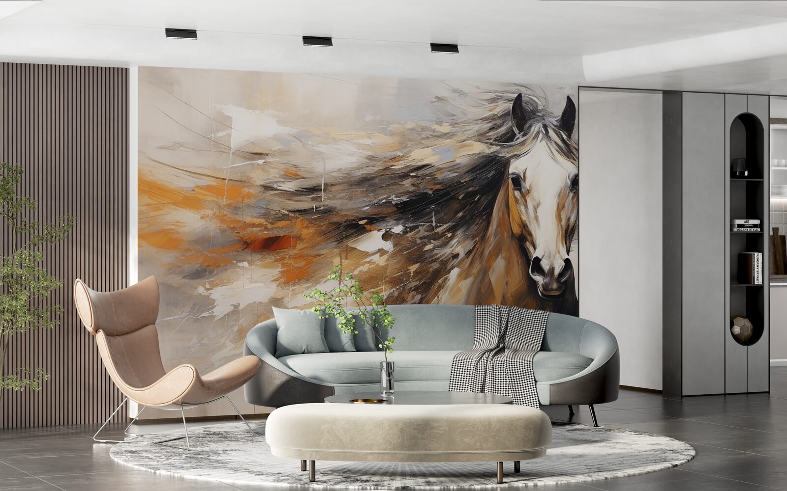 Fototapet coama magnifică maro deschis a calului