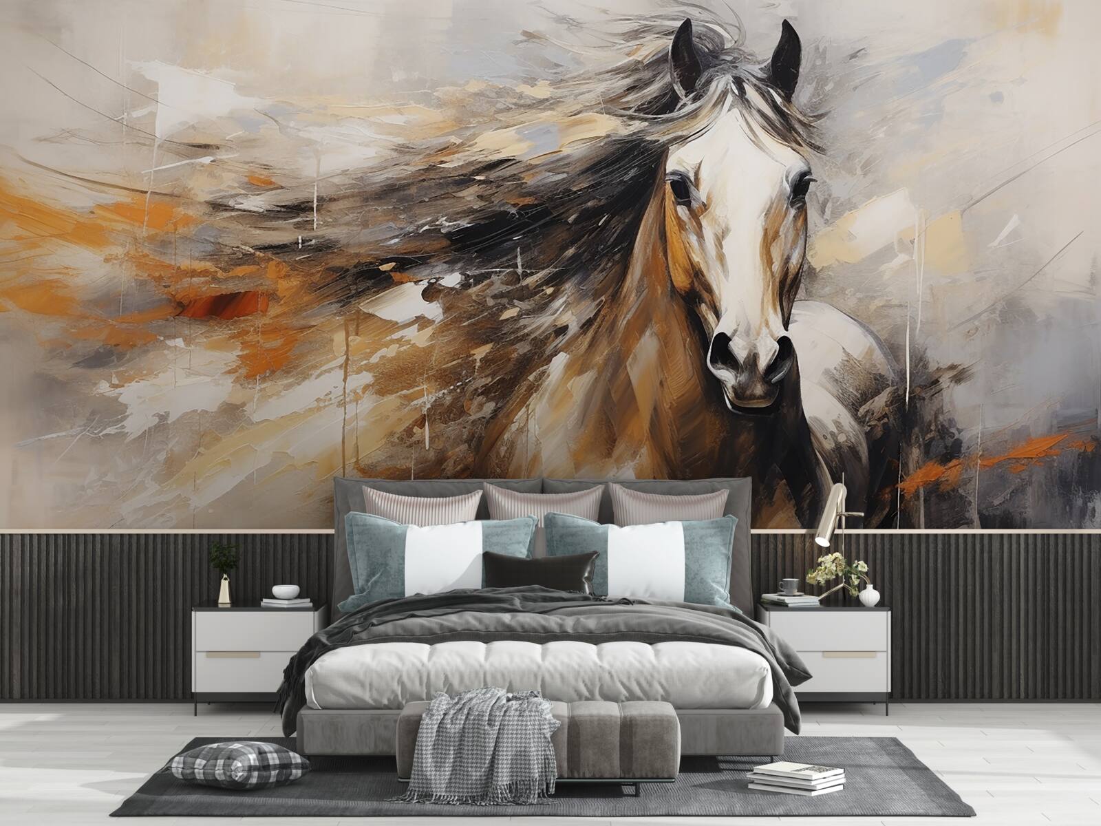 Fototapet coama magnifică maro deschis a calului