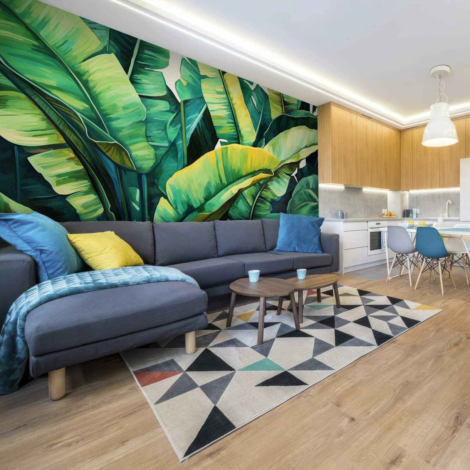 Fototapet frunze mari și late de ferigă