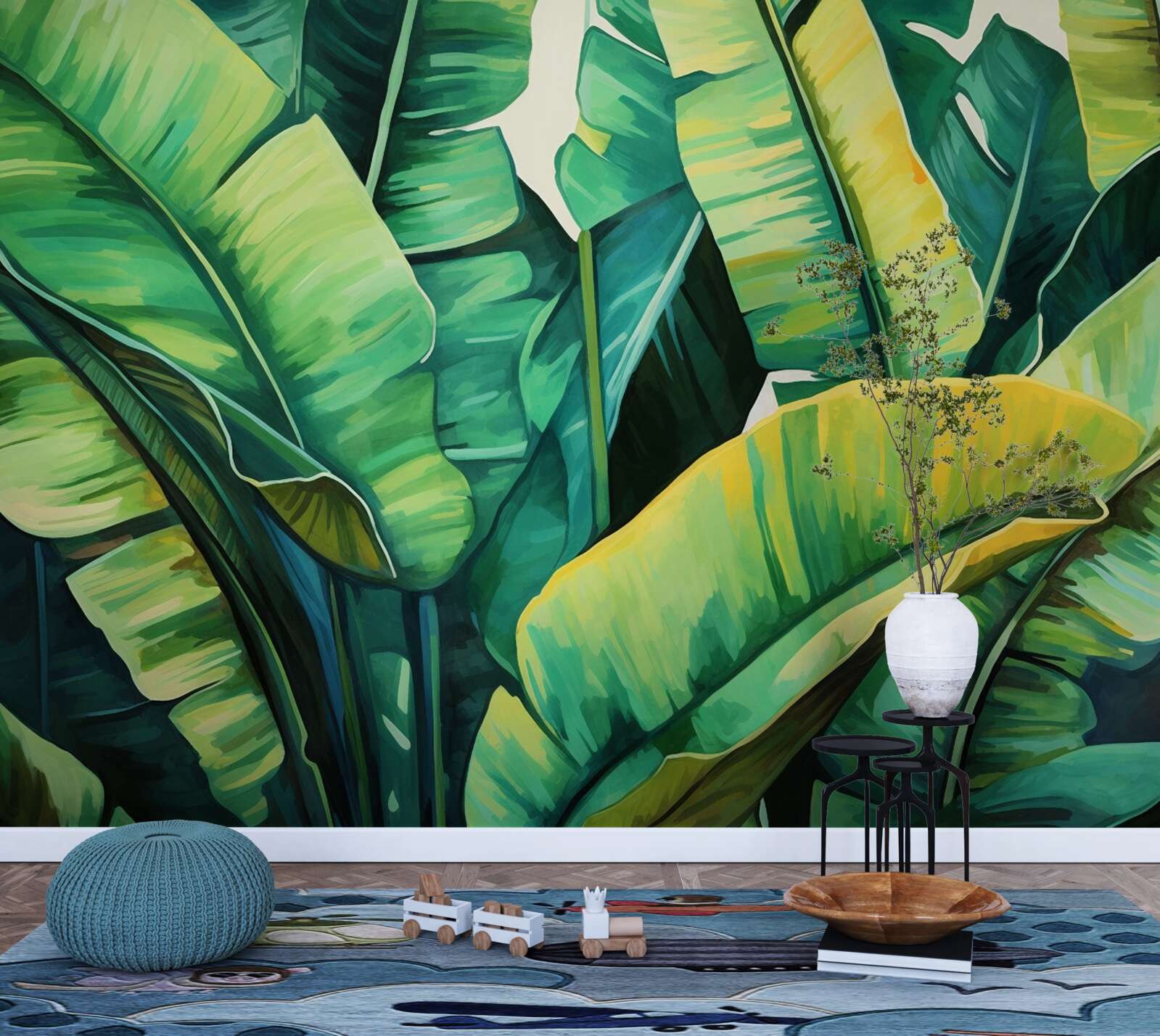 Fototapet frunze mari și late de ferigă