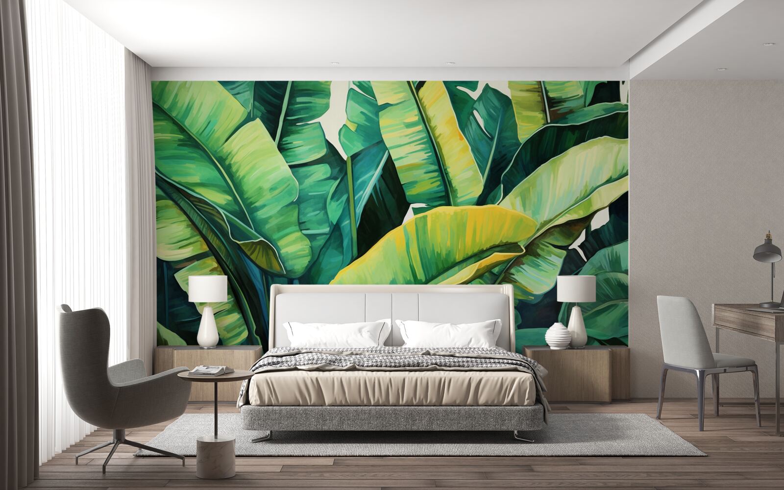 Fototapet frunze mari și late de ferigă