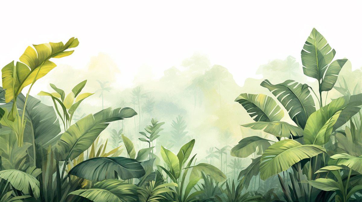 Fototapet Zori într-o pădure tropicală