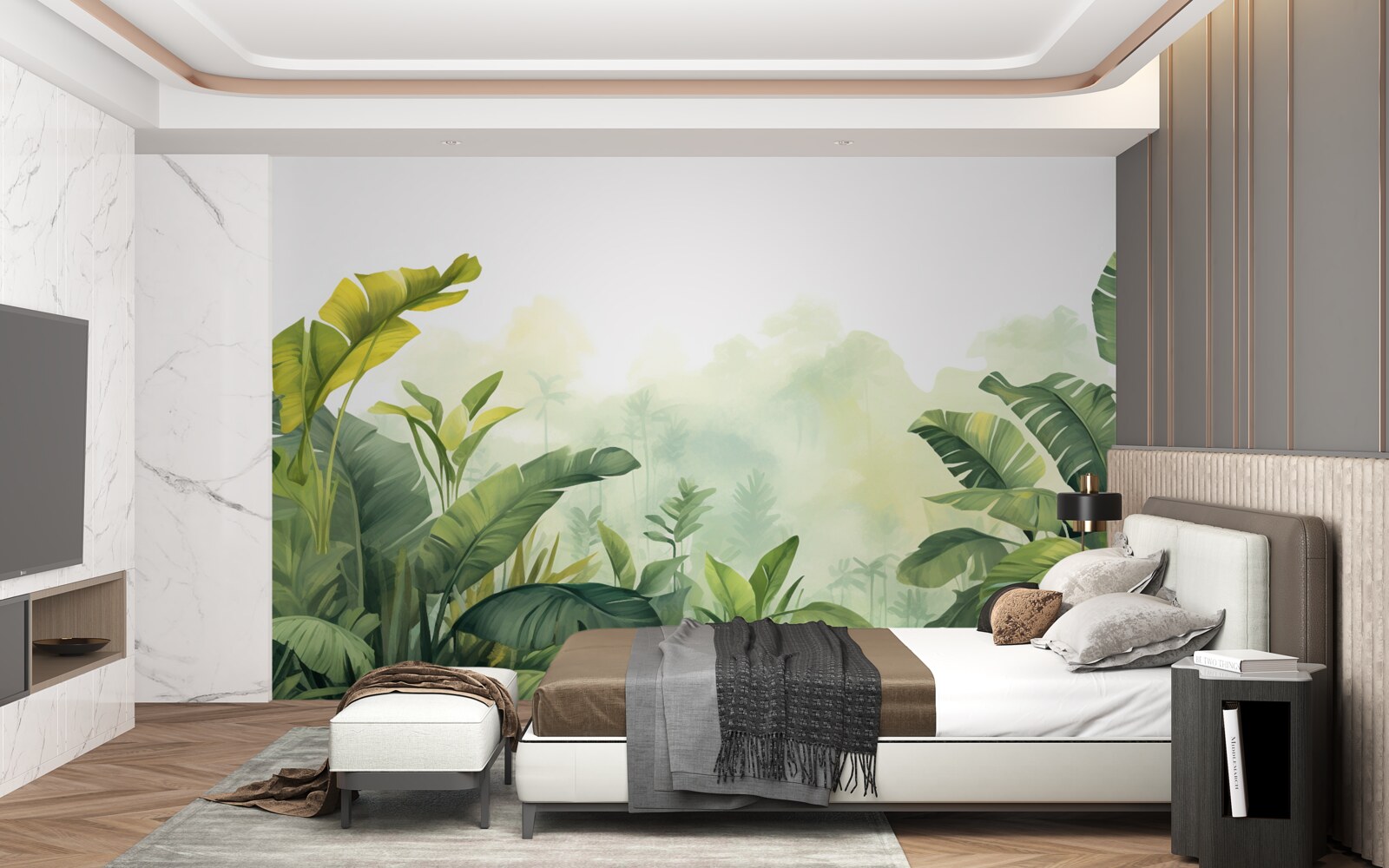 Fototapet Zori într-o pădure tropicală