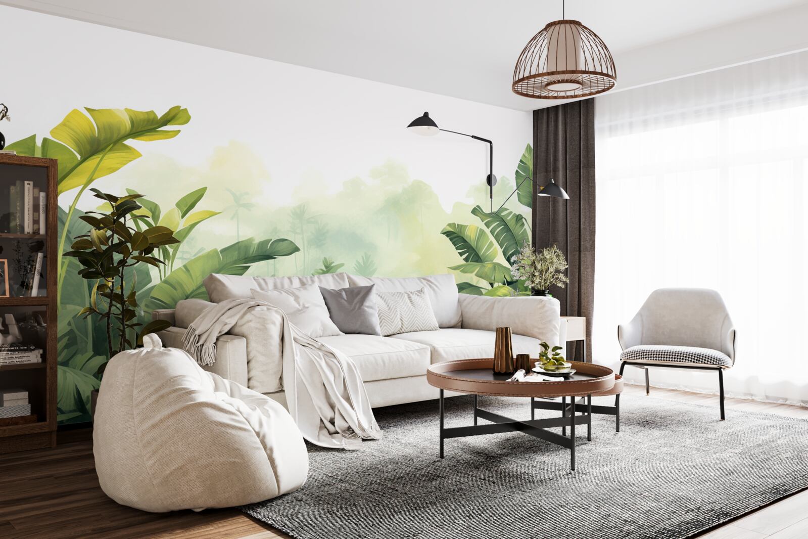 Fototapet Zori într-o pădure tropicală