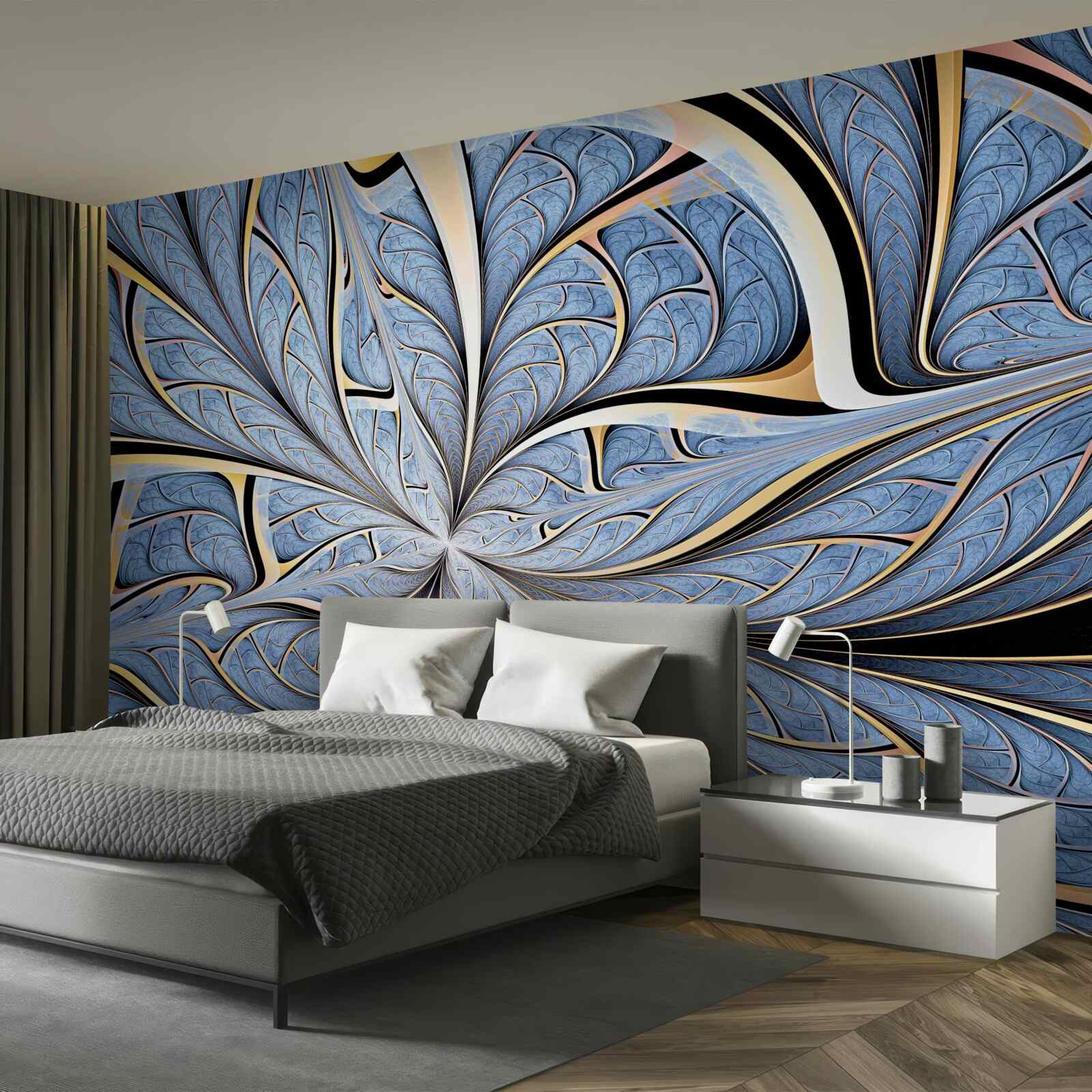 Fototapet tavanul este realizat din sticlă, oferind o vedere spre cer