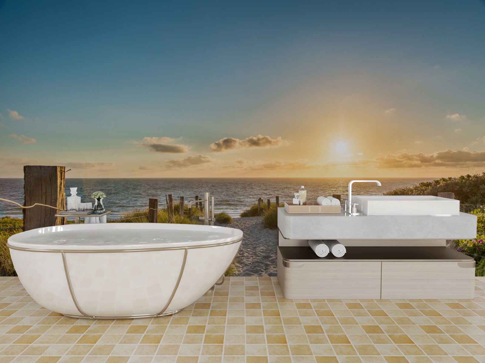 Fototapet Insula Texel din largul coastei