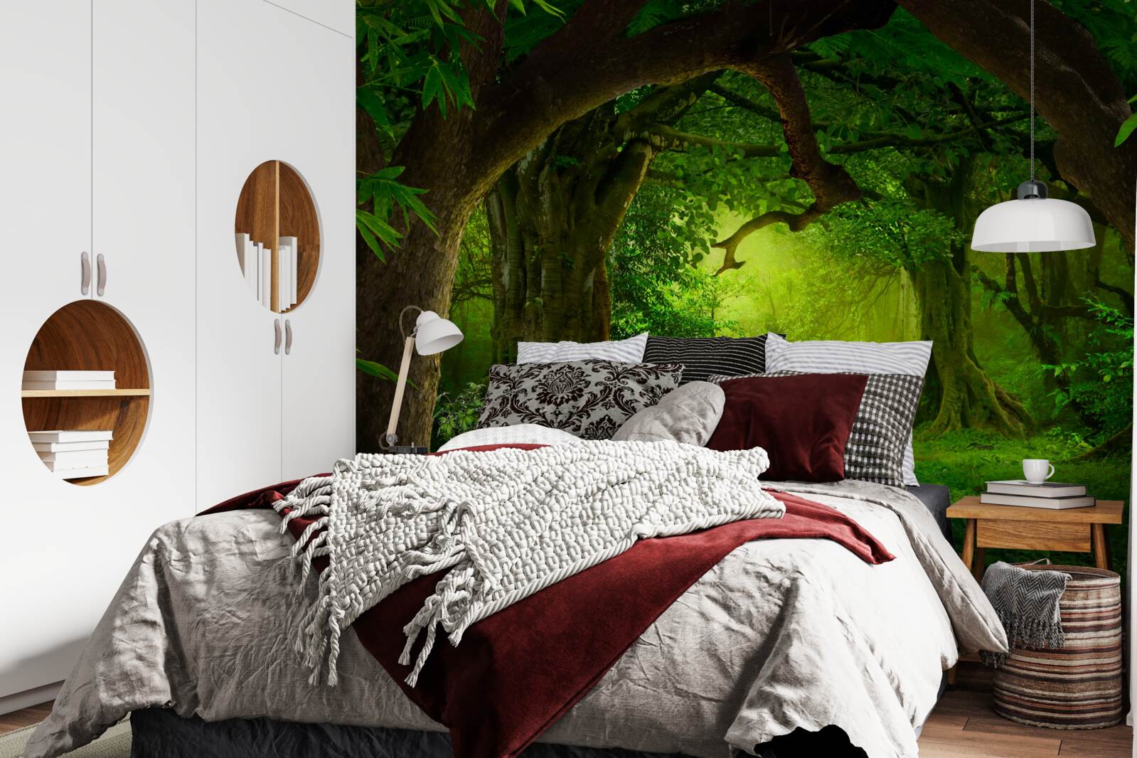 Fototapet cale liberă printre copacii pădurii străvechi