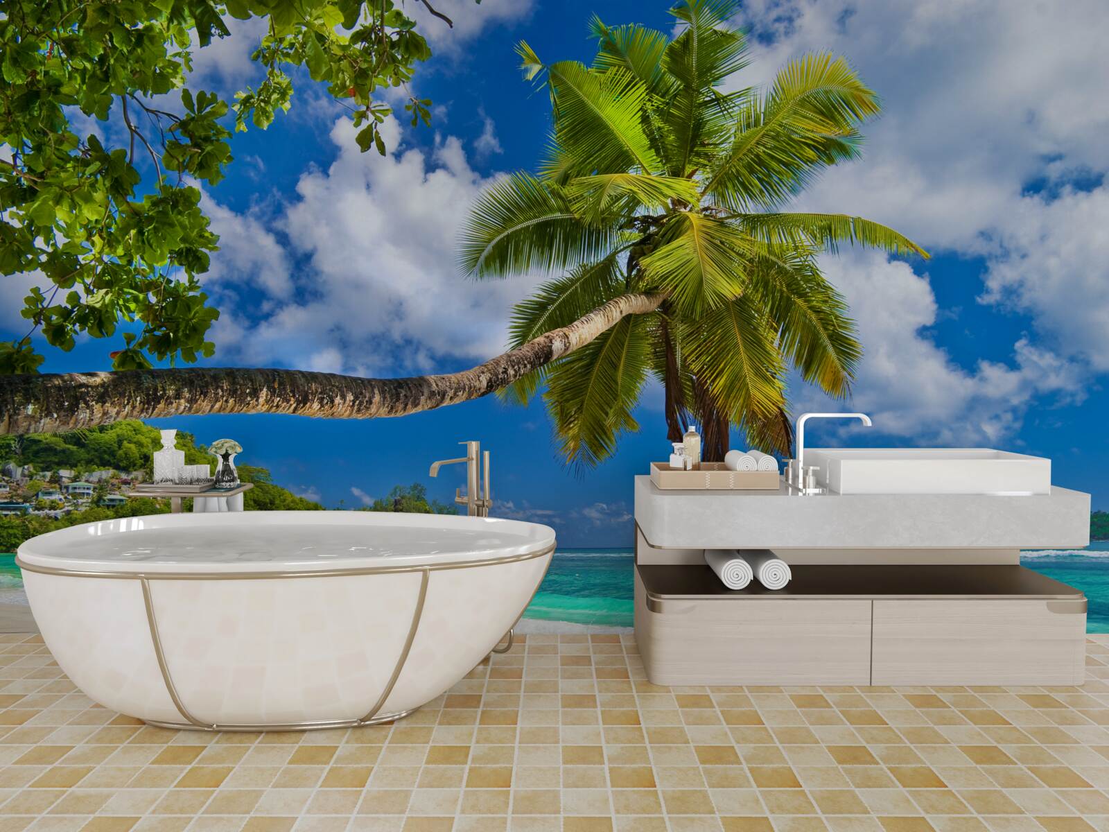 Fototapet natura fascinantă a insulelor seychelles