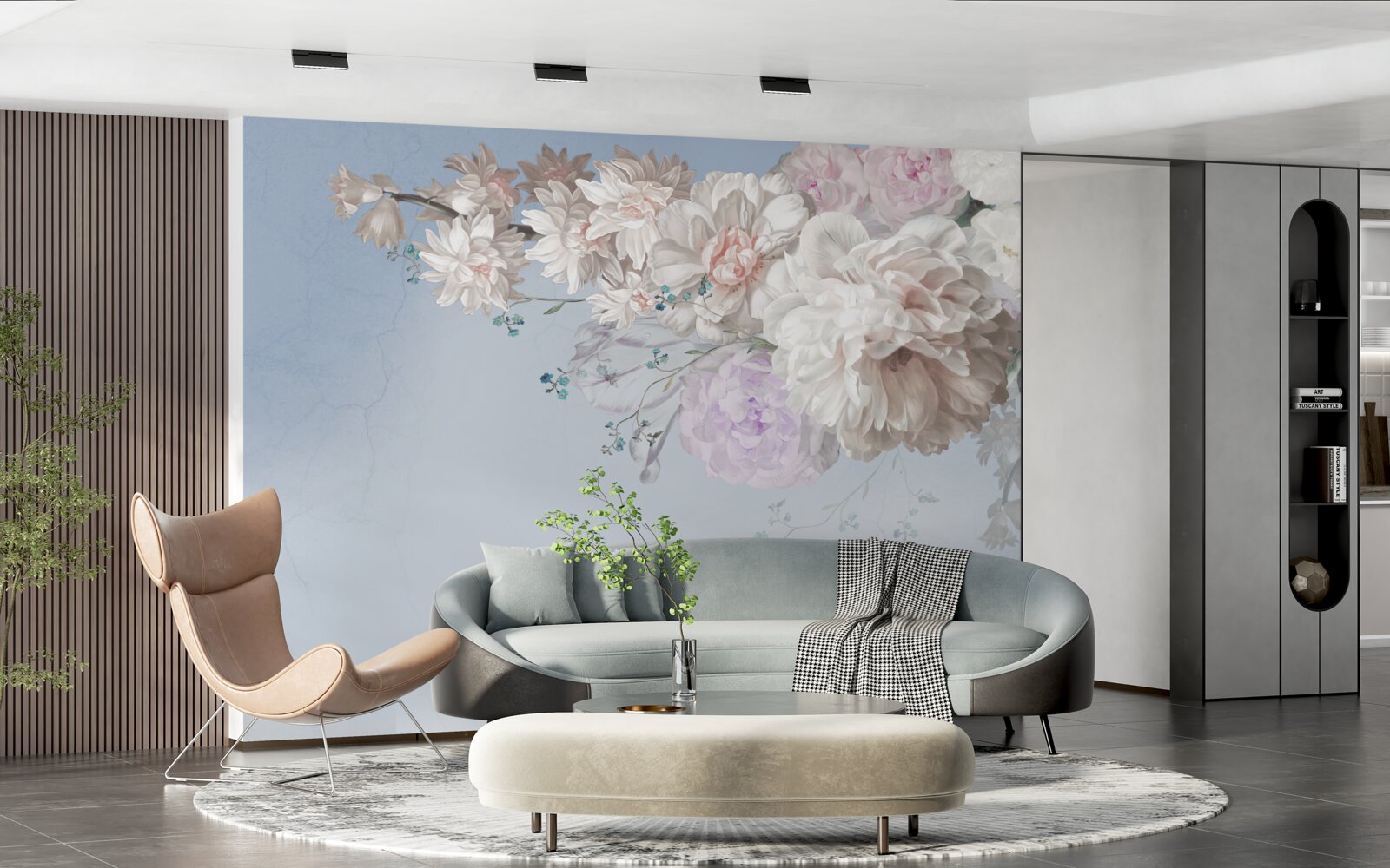 Fototapet o ramură subțire a unui copac matur în plină înflorire