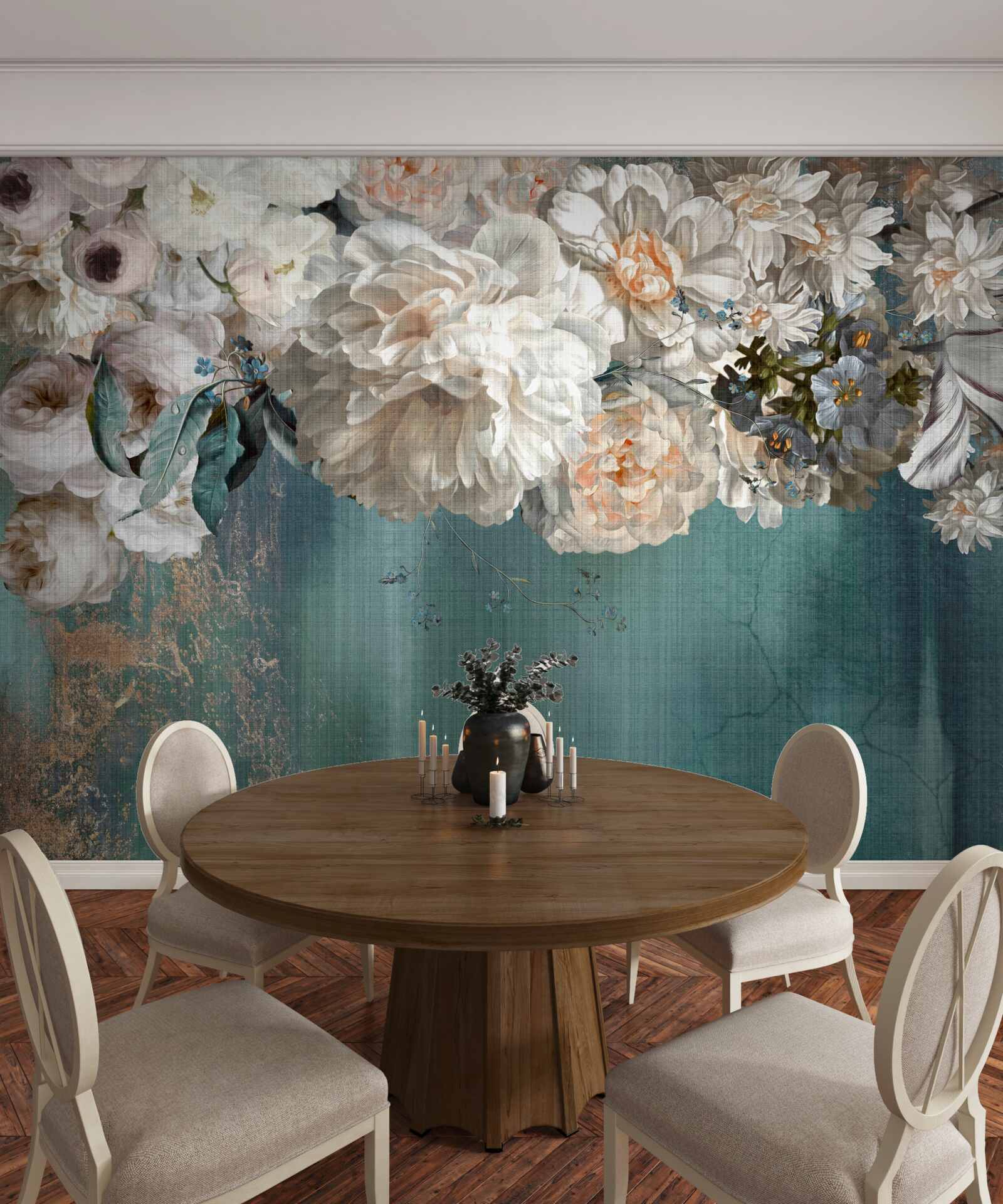 Fototapet ramură masivă acoperită cu boboci de flori