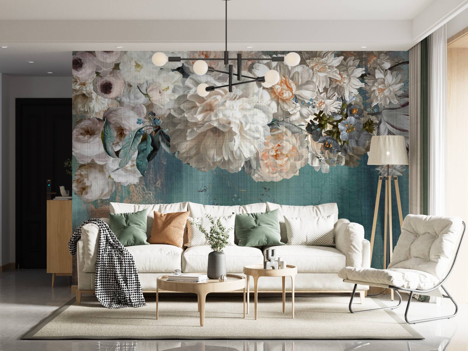 Fototapet ramură masivă acoperită cu boboci de flori