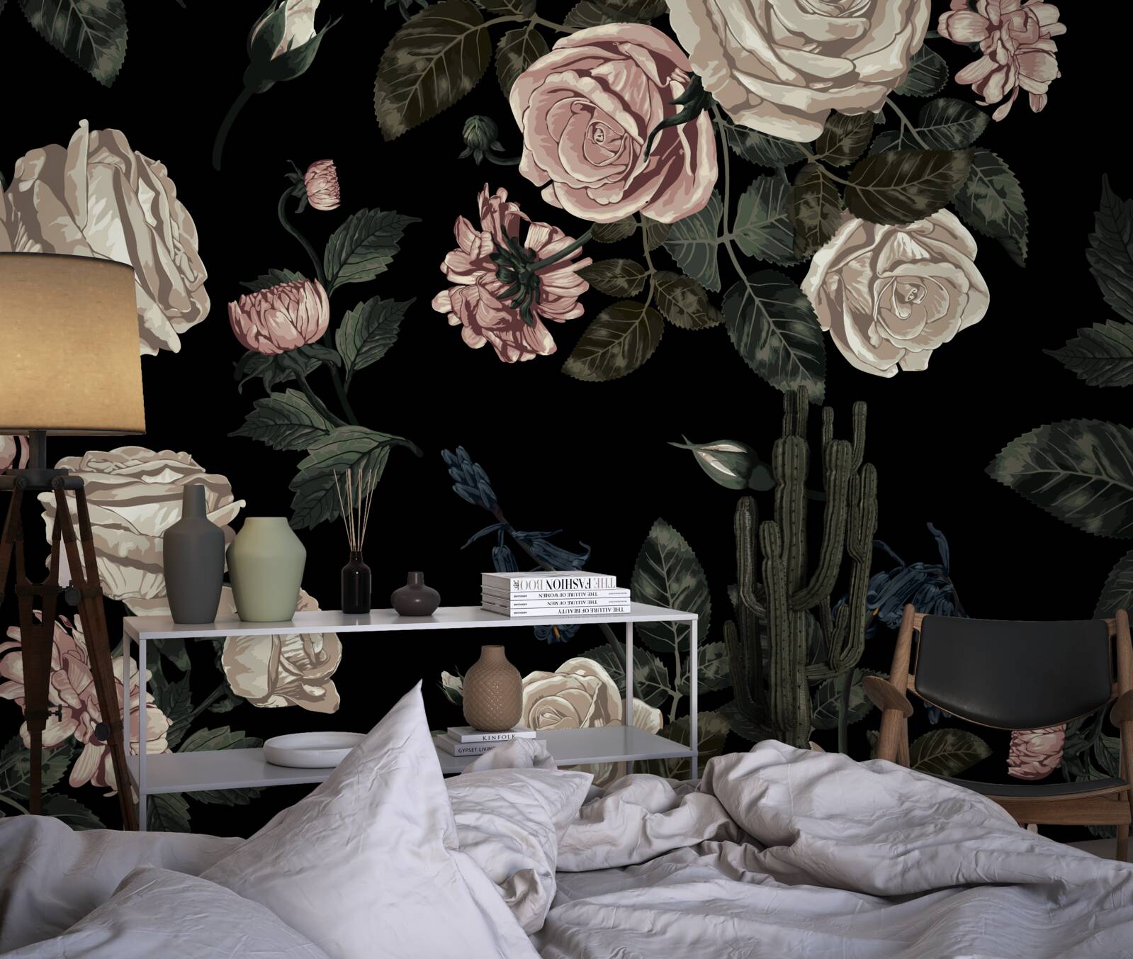 Fototapet mugurii luminoși contrastează cu fundalul întunecat