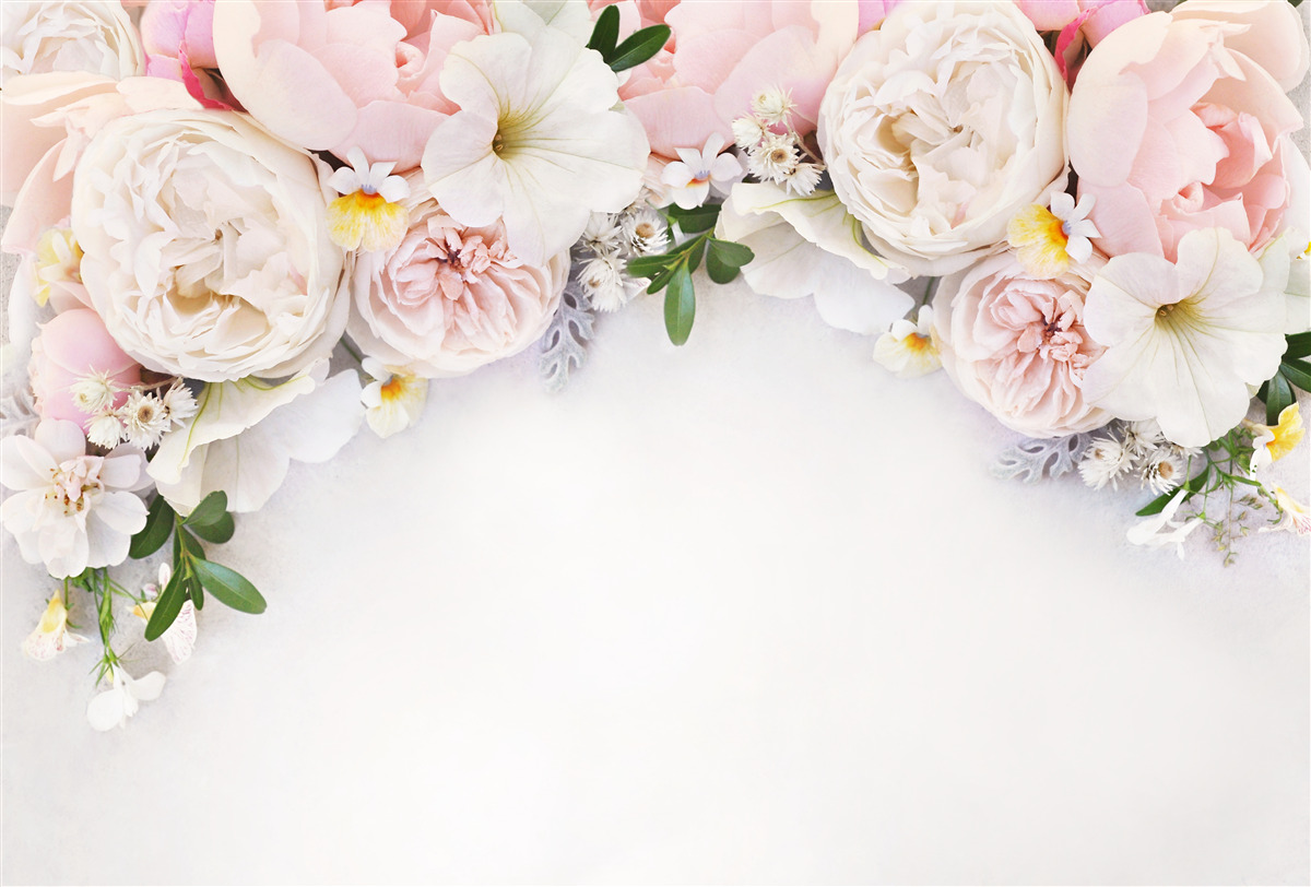 Fototapet o ramură de bujori mari în roz deschis