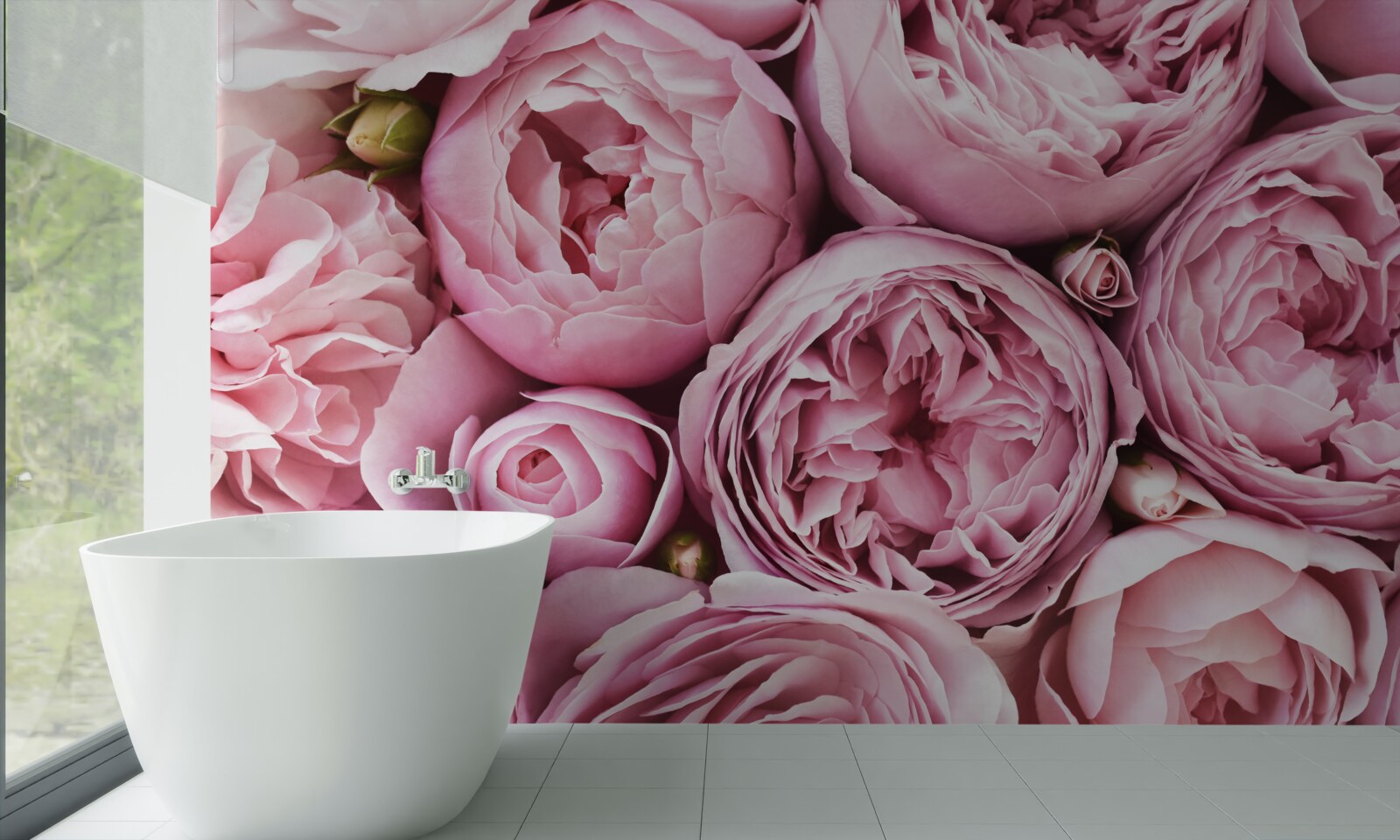 Fototapet un trandafir într-un buchet este o priveliște de neuitat