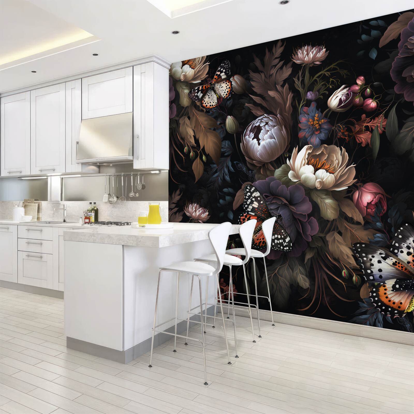 Fototapet când se lasă noaptea, florile adorm