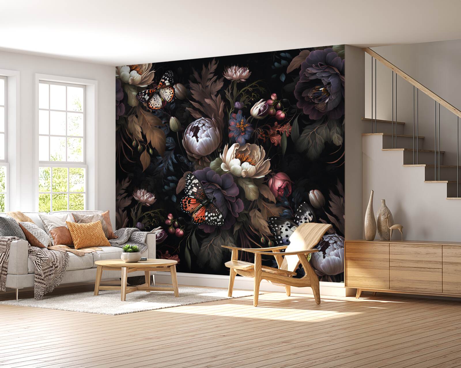 Fototapet când se lasă noaptea, florile adorm