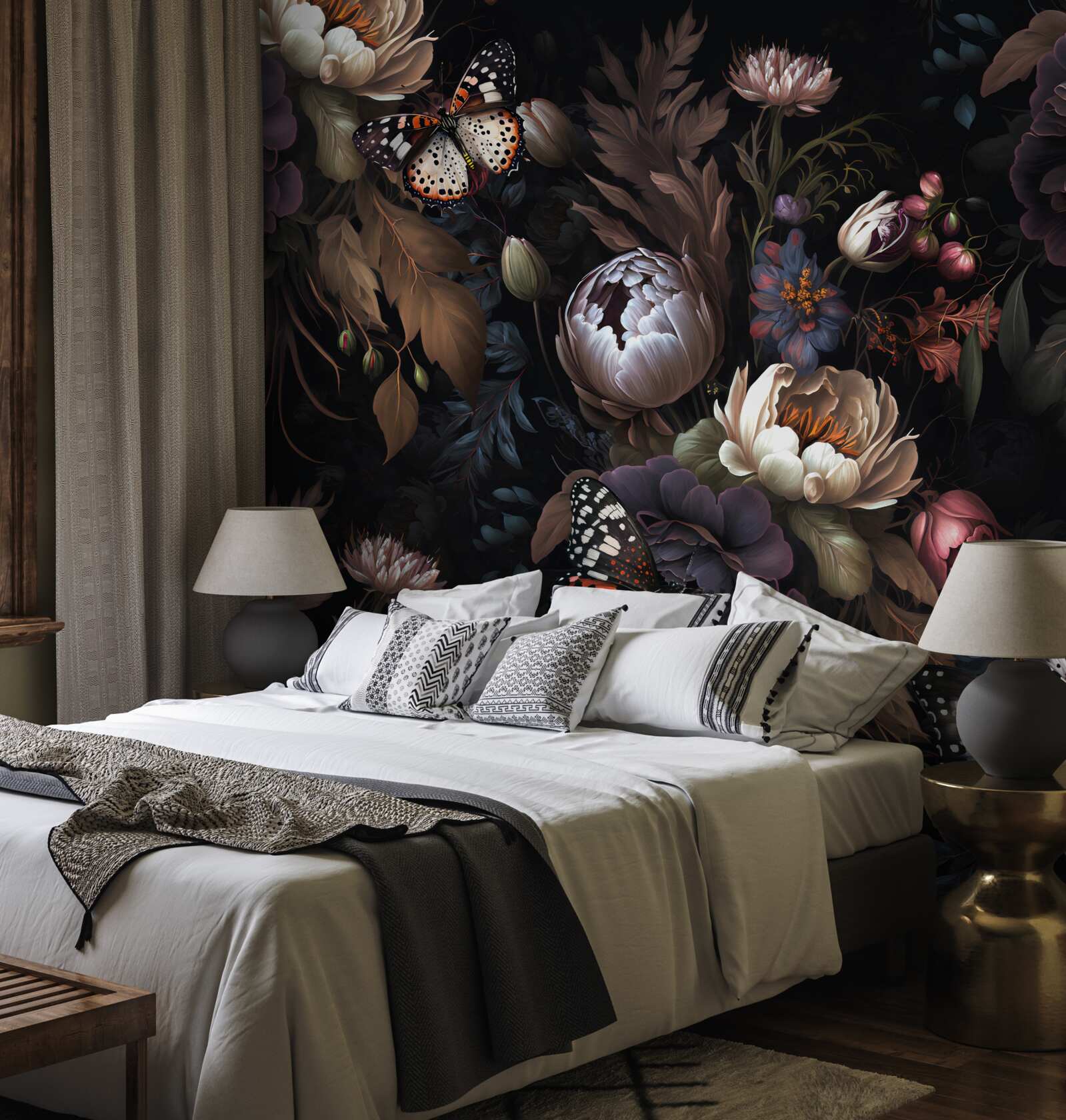 Fototapet când se lasă noaptea, florile adorm