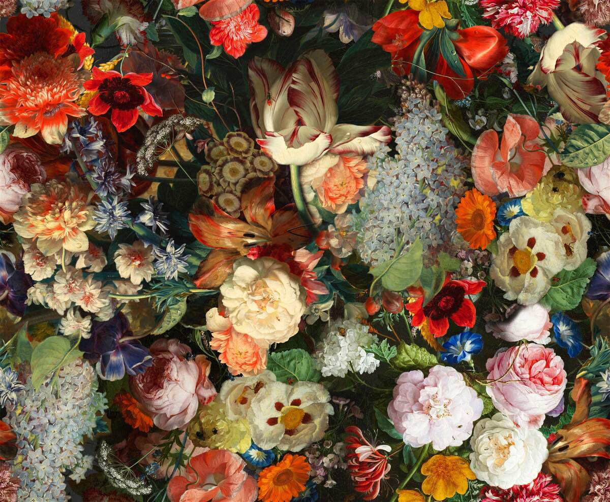 Fototapet Flori de sezon vii în plină înflorire de vară